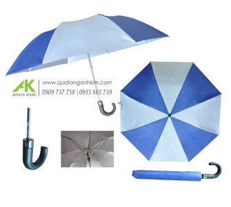 Dù gấp 3 tự động 1 chiều tay cầm cong